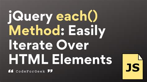 jquery each|jquery each method.